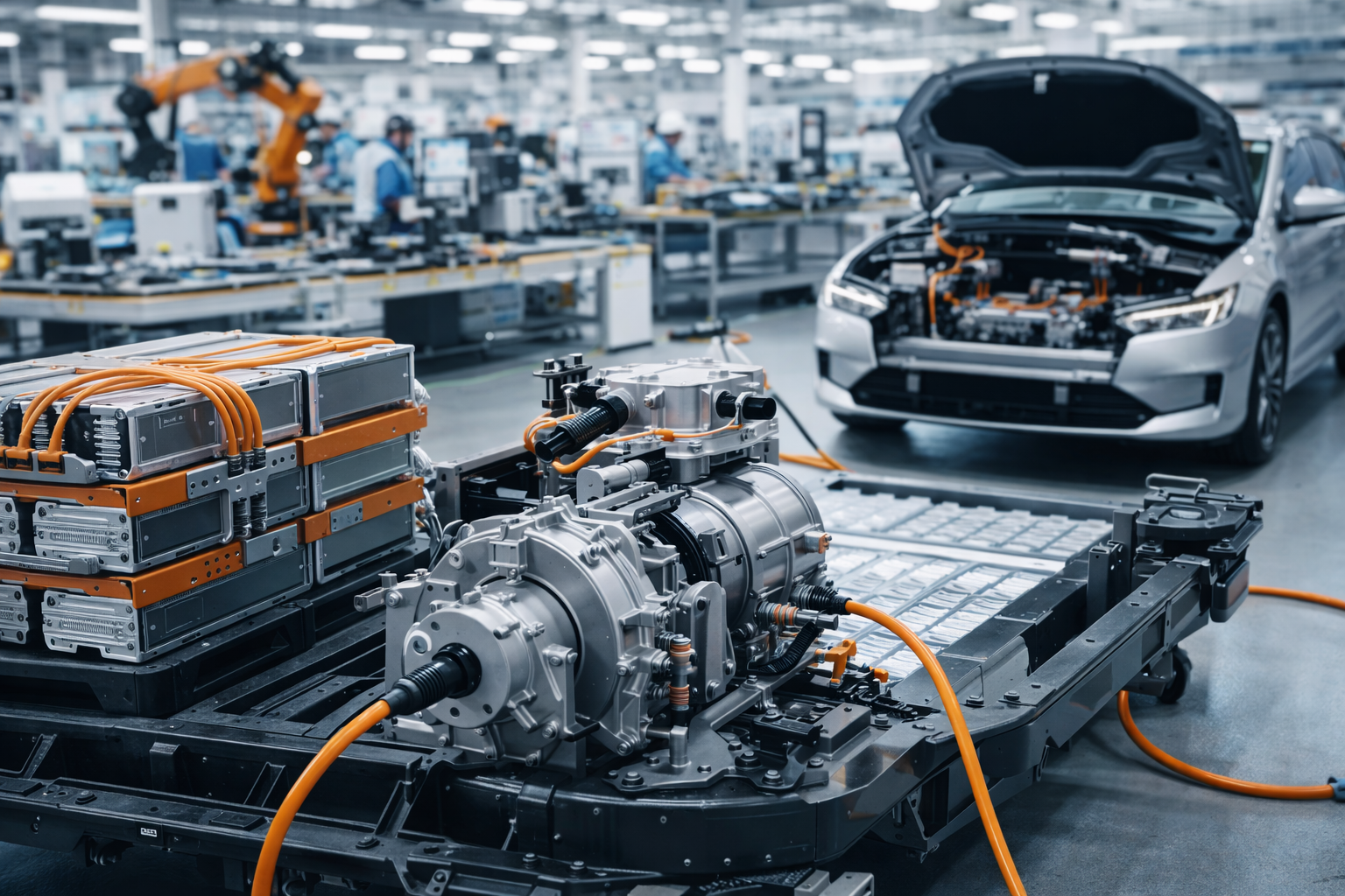 Electric vehicle components and production facility